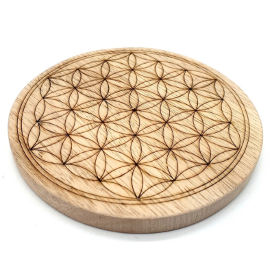 Porte encens fleur de vie en bois 10cm