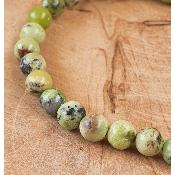 Bracelet en 6mm chrysoprase citron