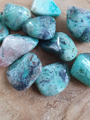 Pierres roulées d Amazonite d Afrique du sud de 3 a 4cm