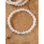 Bracelet selenite perles de 6mm