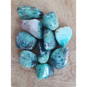Pierres roulées d Amazonite d Afrique du sud de 3 a 4cm