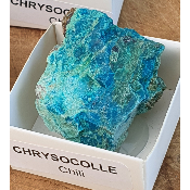 Pierre brute chrysocolle du chili