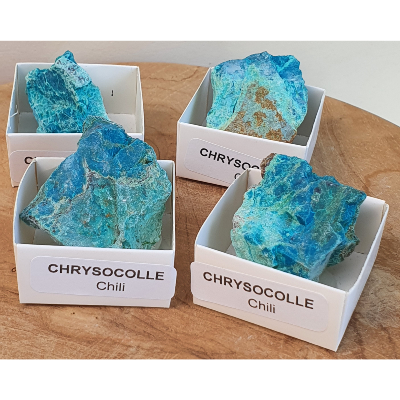 Pierre brute chrysocolle du chili