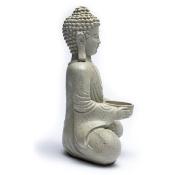 Bouddha méditant bougeoir couleur gris