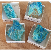 Pierre brute chrysocolle du chili