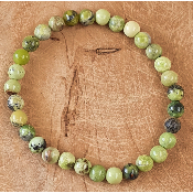 Bracelet en 6mm chrysoprase citron
