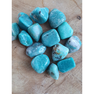 Pierres roulées amazonite de namibie 2 a 3 cm