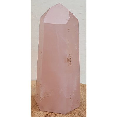 Pointe de quartz rose 215gr